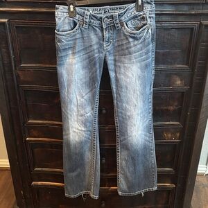 Vintage Harley Davidson Jeans Women's 6P Light Wash Blue Denim Bootcut